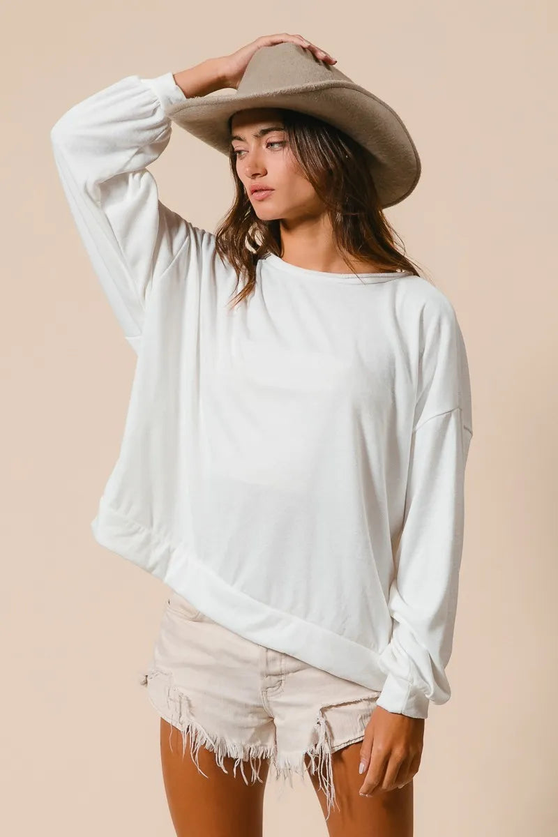 Loop Terry Pull Over With Cut Edge Band