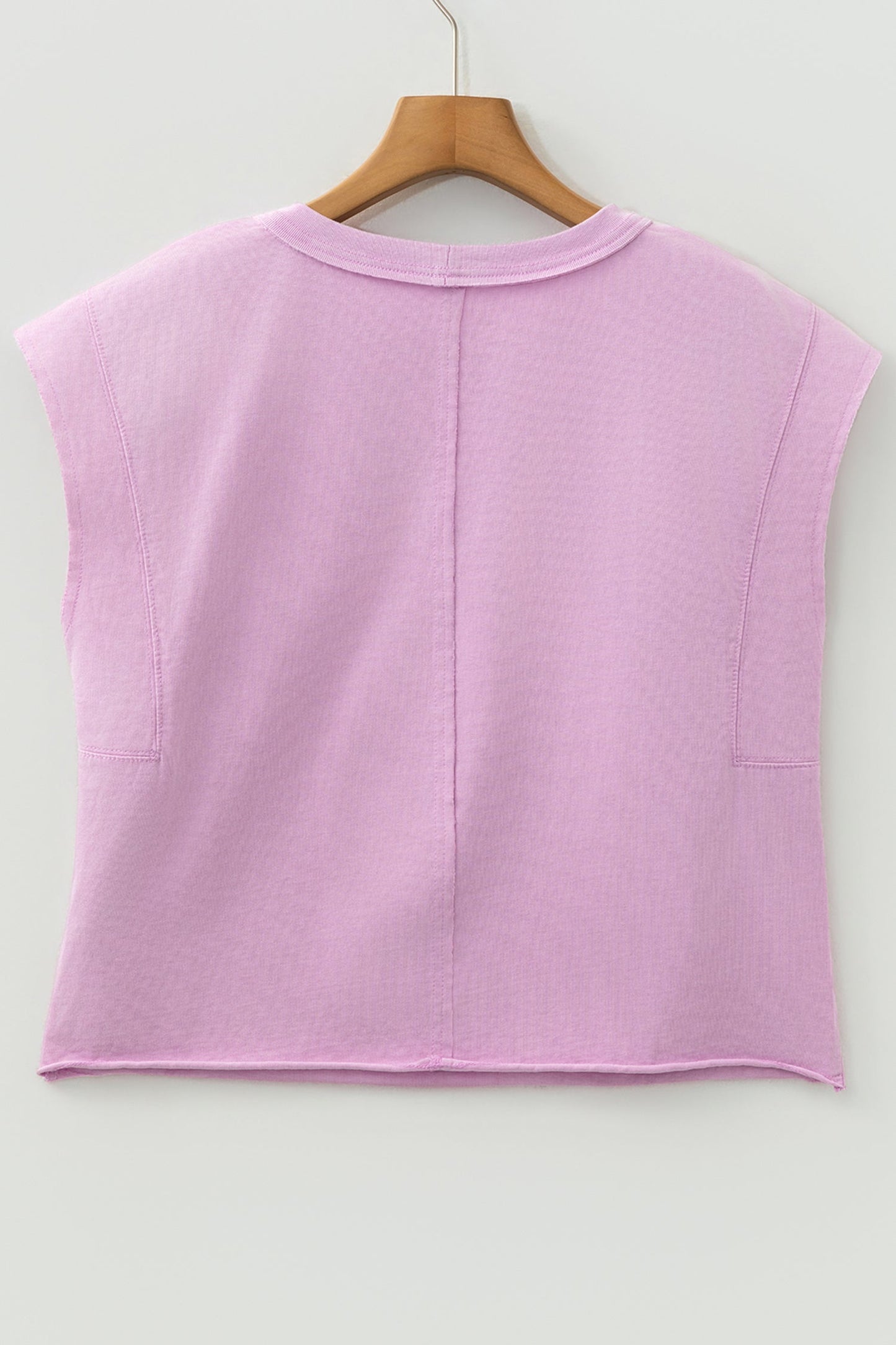 Bright Pink Mineral Wash Boxy Fit Cotton Tank Top