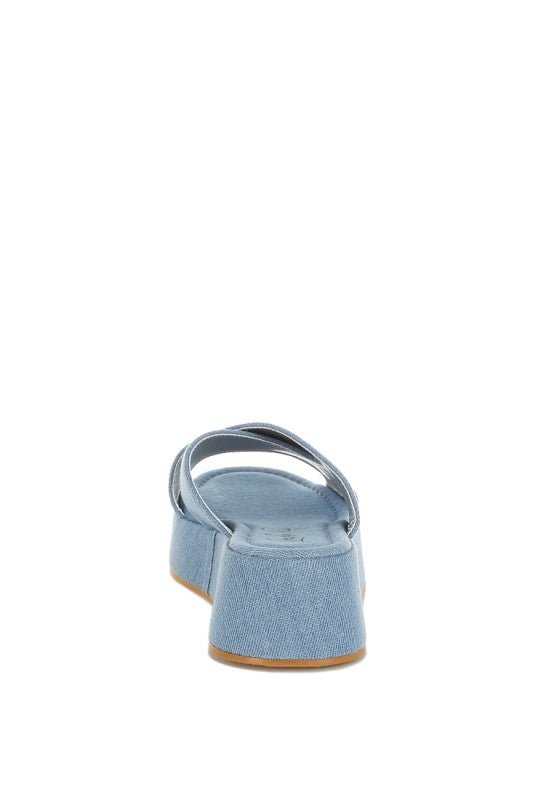 Karbi Denim Flatform Slip Ons - Loving It Shop