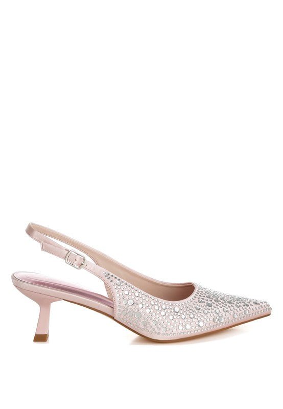 Vernaos Pointed Toe Rhinestone Slingbacks - Loving It Shop