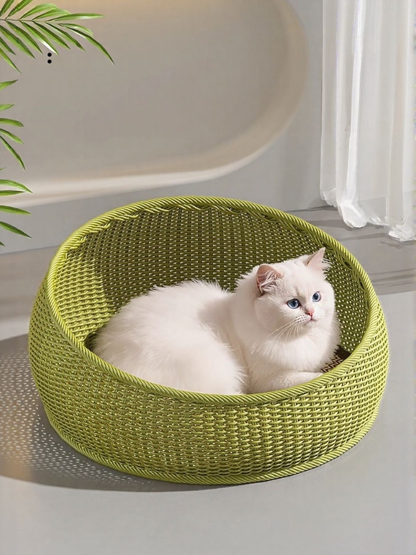 Round Woven Rattan Pet Nest - Loving It Shop