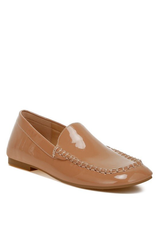 Dama Patent Pleather Loafers - Loving It Shop