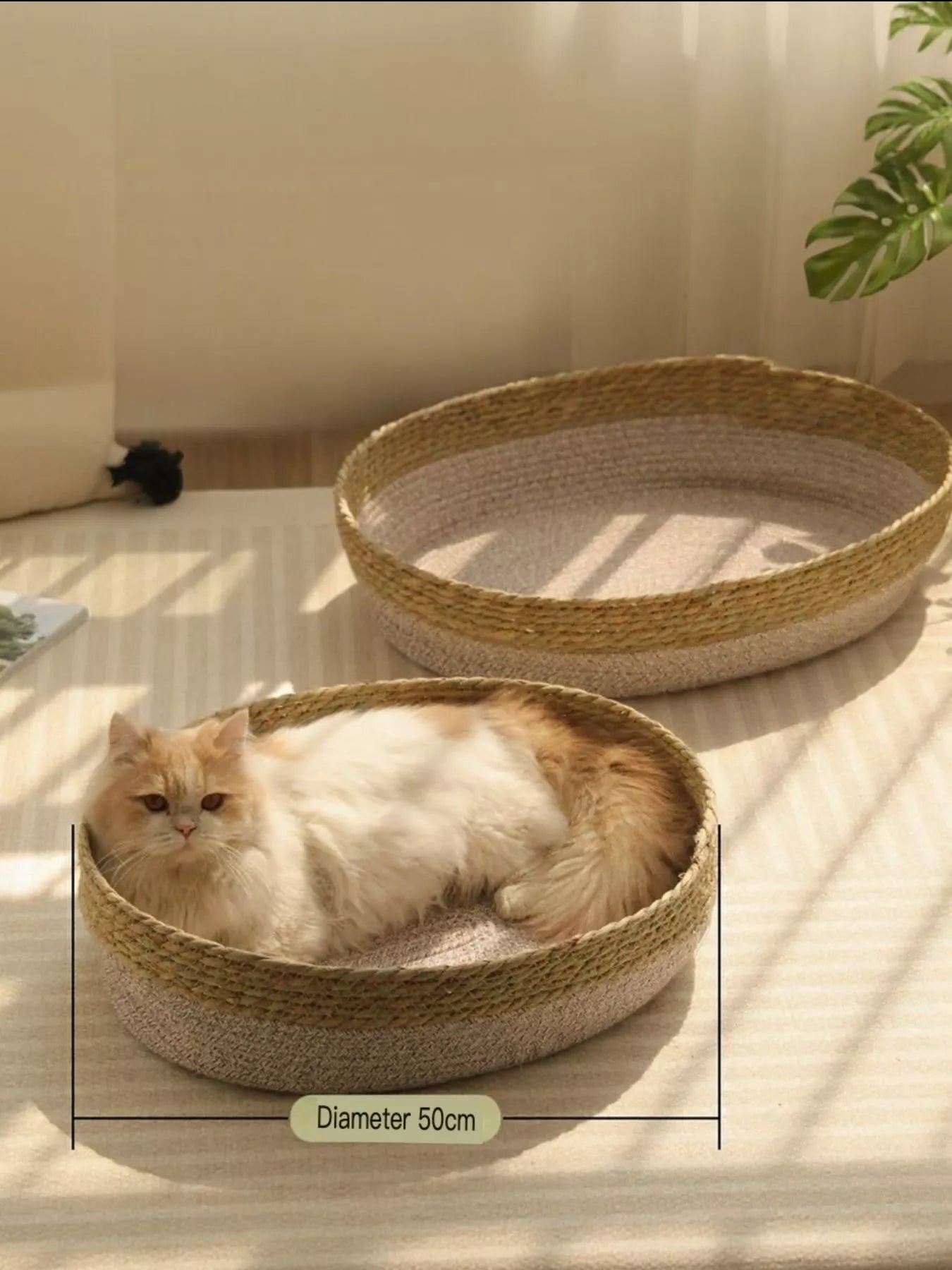 Woven Rattan Scratch - Resistant Cat Nest - Loving It Shop