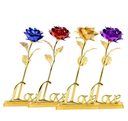 24K Gold Foil Purple Rose - Mother&