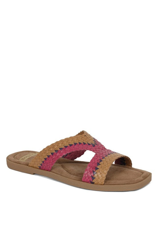 Eirata Braided Real Leather Slip-On Flats