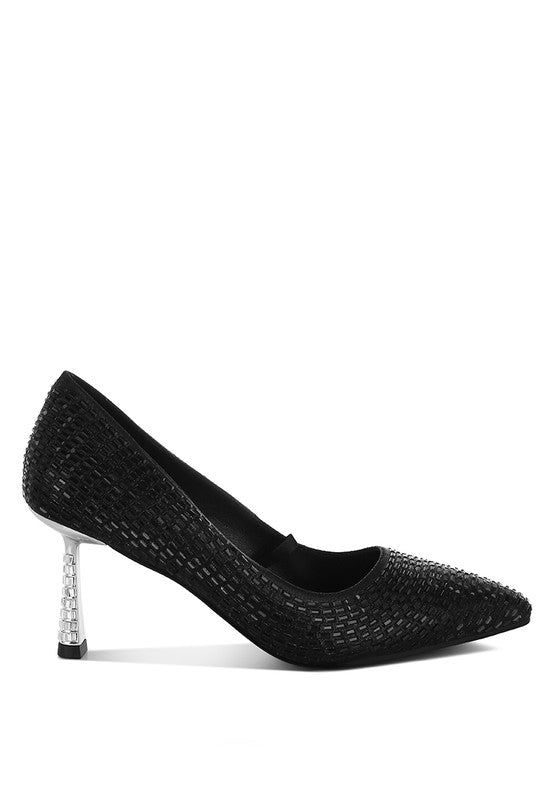 Benjamins Rhinestones Embellished Pumps - Loving It Shop