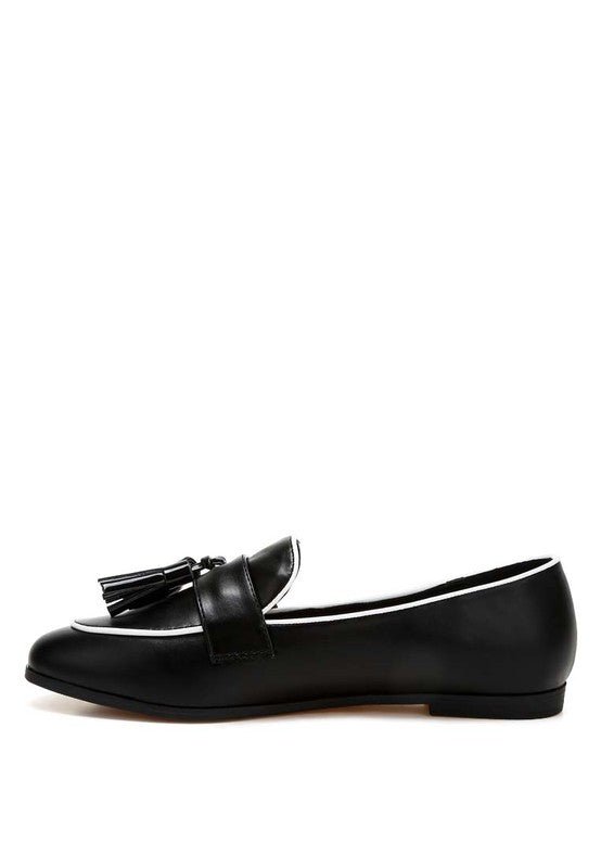 Mythos Dual Tone Tassel Loafers - Loving It Shop