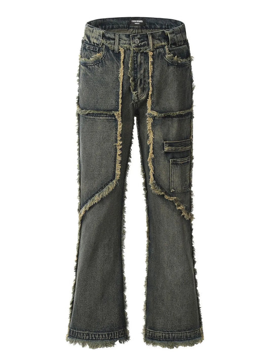 Men's Raw Hem Jeans