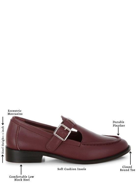 Tesoro Low Heel Mary Jane Loafers