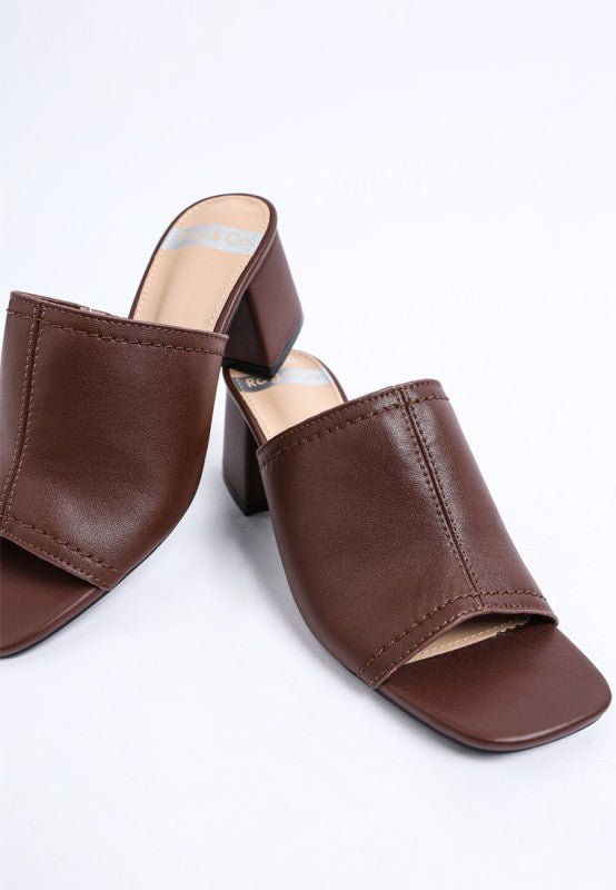 Wuling Slip - On Soft Leather Heels - Loving It Shop