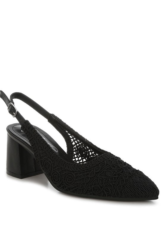 Tolina Woven Design Slingback Sandals - Loving It Shop