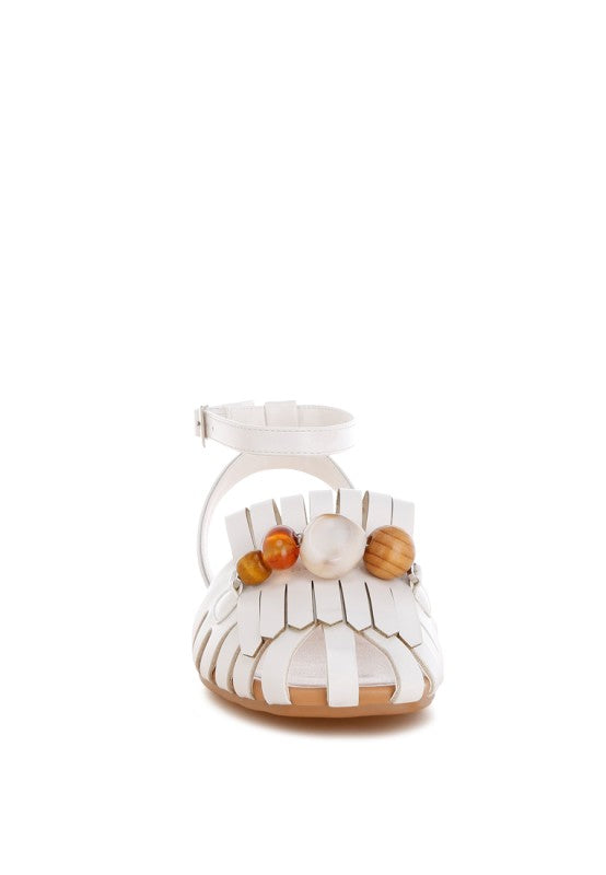 Saguara Cut Work Bead Embellished Flats