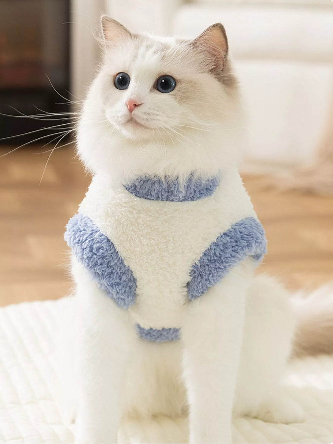 Cozy Plush Pet Sweater with Cute Patch - Loving It Shop