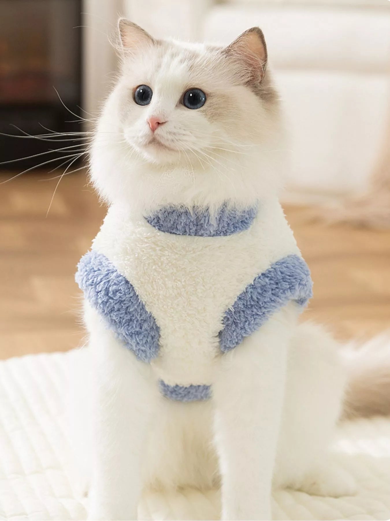 Cozy Plush Pet Sweater with Cute Patch - Loving It Shop