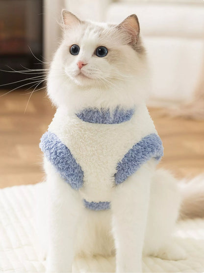 Cozy Plush Pet Sweater with Cute Patch - Loving It Shop
