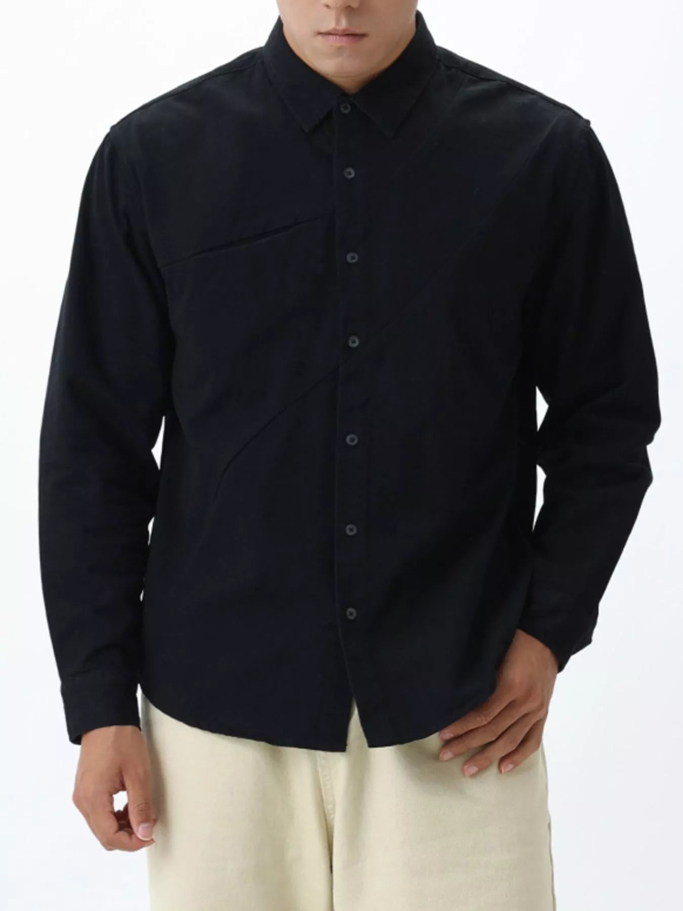 Men's Plus Size Button Up Long Sleeve Shirt - Loving It Shop