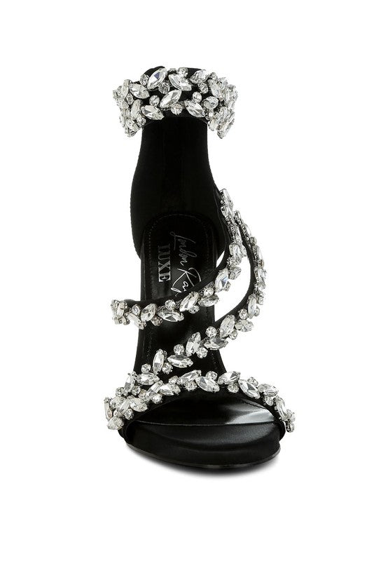 Korna Diamante Embellished Stiletto Heel Sandals