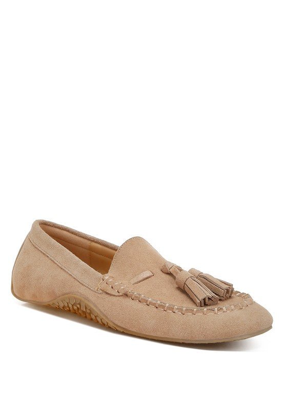Kipstar Real Suede Leather Tassel Loafers - Loving It Shop
