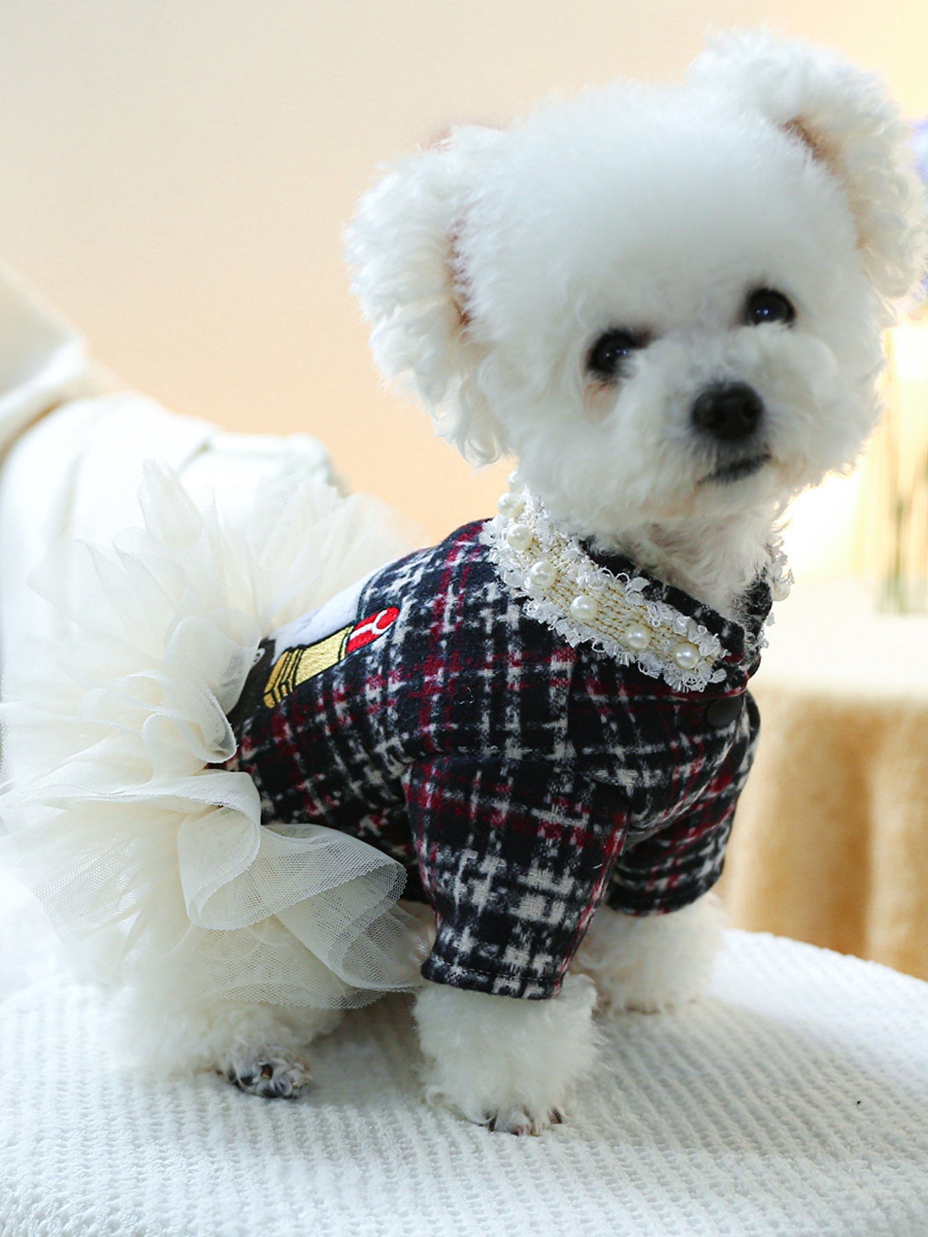Pearl Collar Pet Dress - Loving It Shop