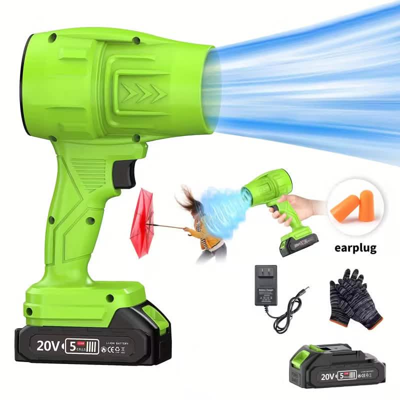 Turbo Jet Handheld Cordless Blower for Leaves, Dust &amp; Car Drying
