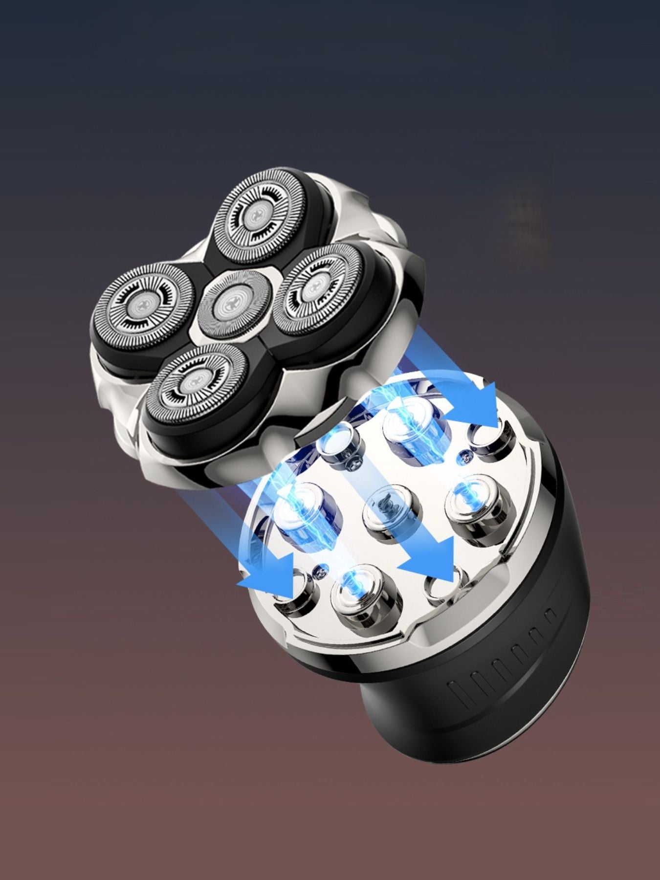 Rechargeable 5 - Head Rotary Shaver - Loving It Shop