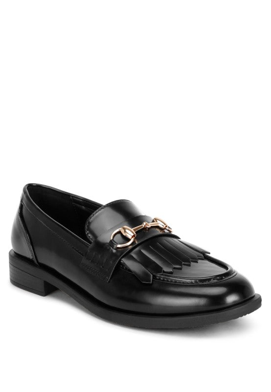Marbin Fringed Penny Strap Loafers