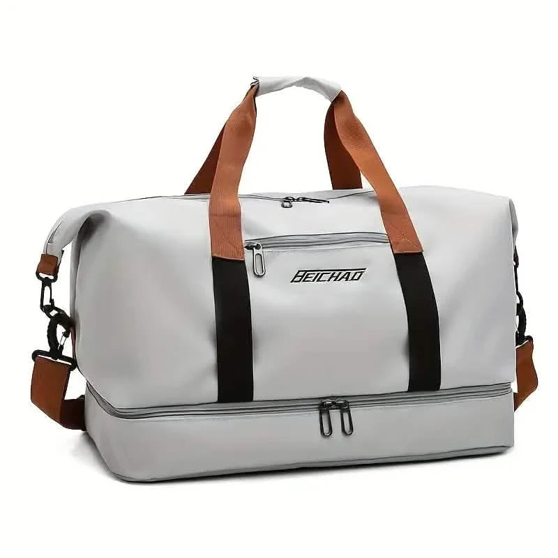 Nylon Duffel Bag for Travel – Large Capacity, Foldable, Shoe Compartment – Men &amp; Women