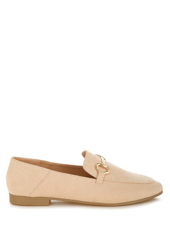 Noltas Horsebit Embellished Flat Loafers