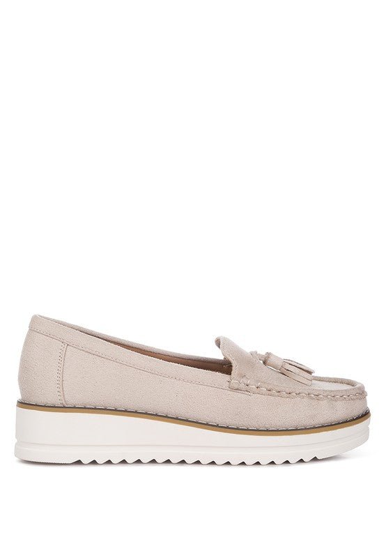 Daiki Platform Lug Sole Tassel Loafers - Loving It Shop