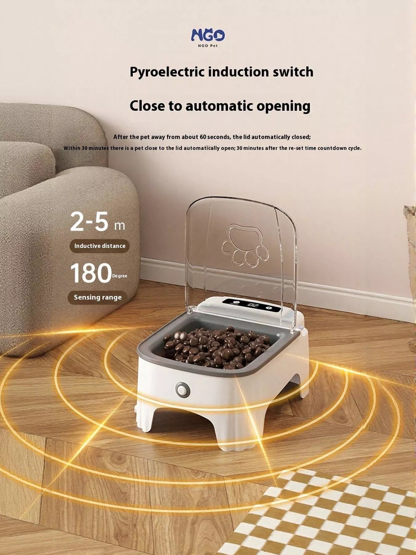 Automatic Pet Feeder with Elevated Bowl - Loving It Shop