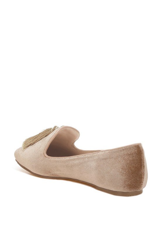 Tromso Iconic Tassel Detail Velvet Loafers - Loving It Shop