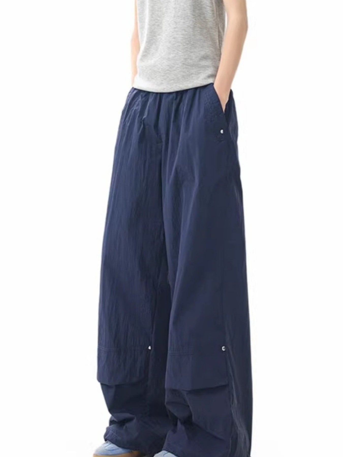 Men's Plus Size Lightweight Wide Leg Cargo Pants