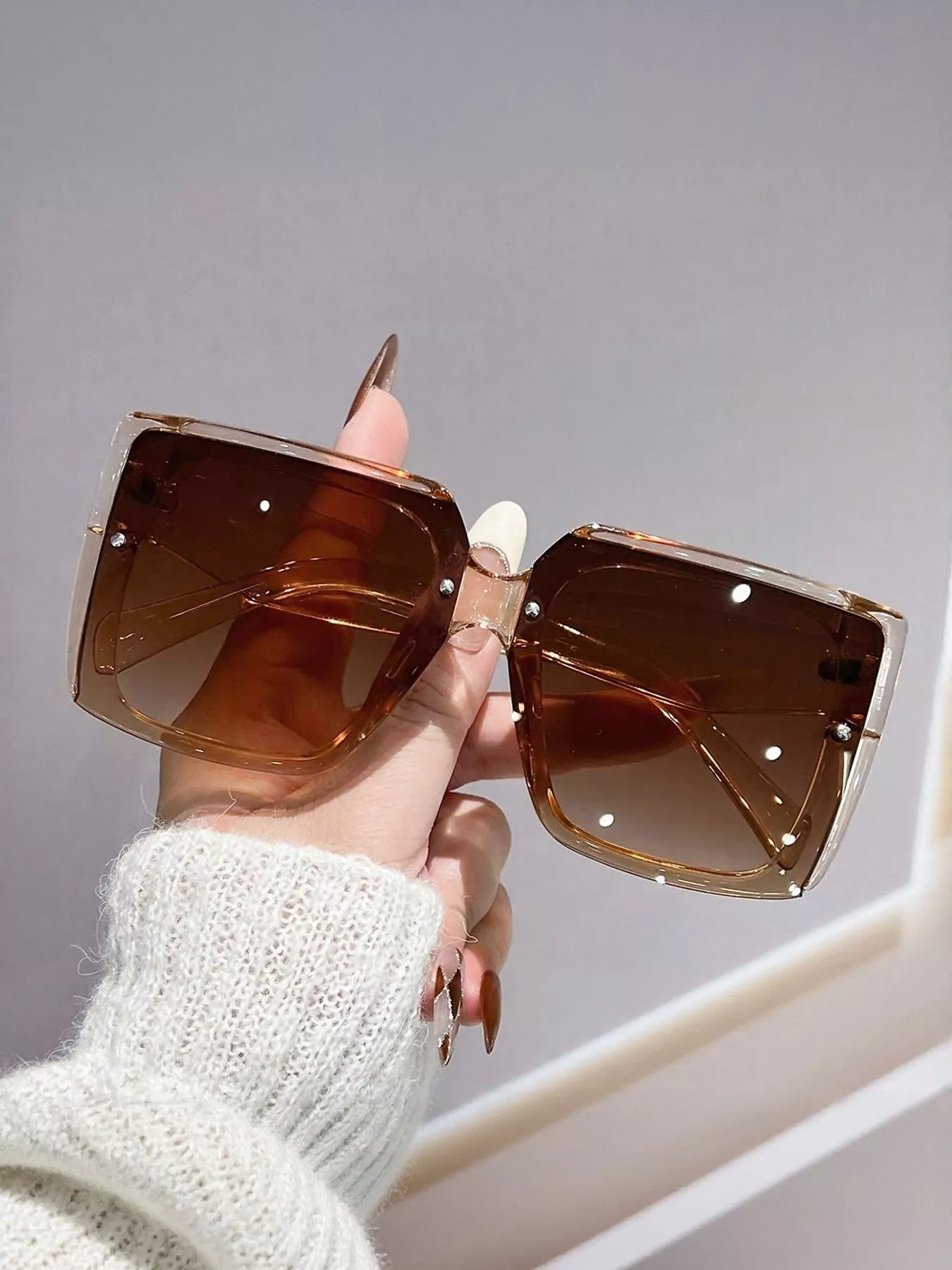 Oversized Gradient Square Sunglasses - Loving It Shop