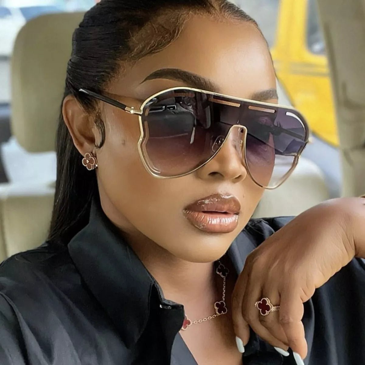 Oversized Aviator Gradient Sunglasses - Loving It Shop
