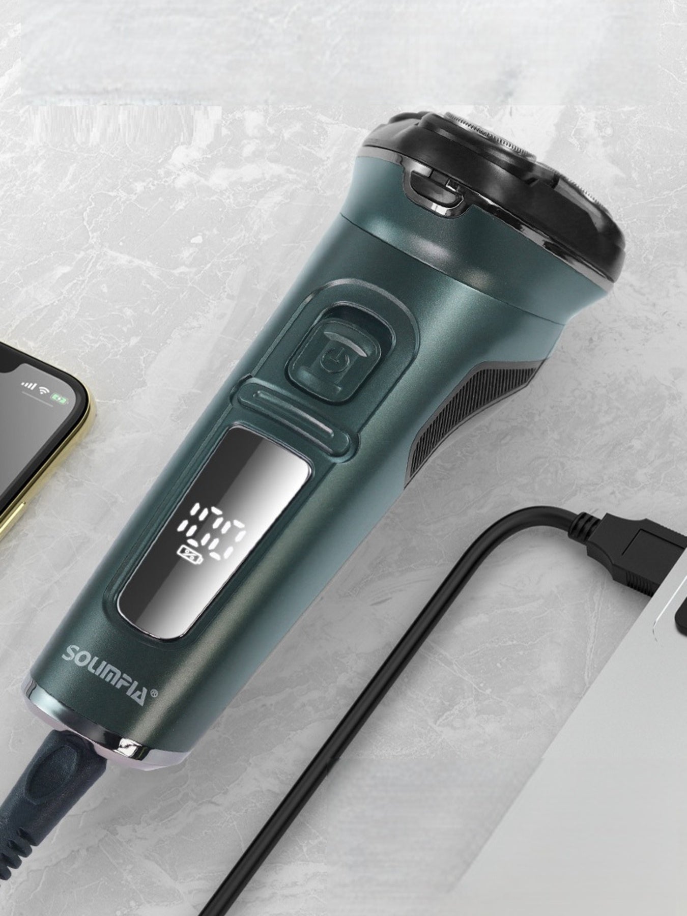 Rechargeable Rotary Electric Shaver with LED Display - Loving It Shop