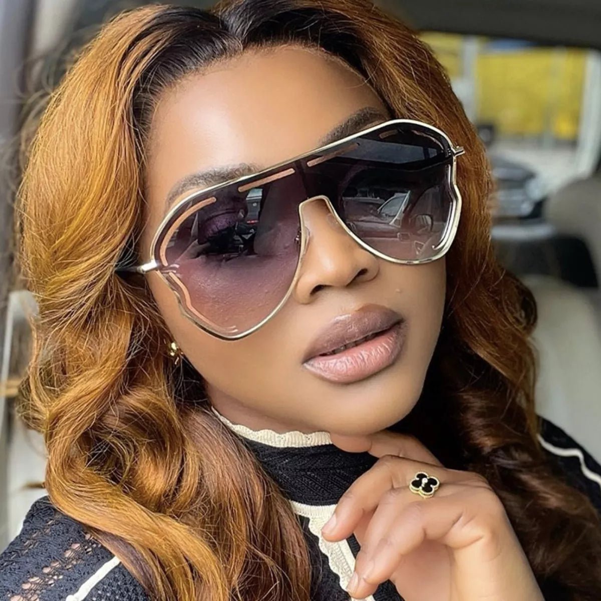 Oversized Aviator Gradient Sunglasses - Loving It Shop