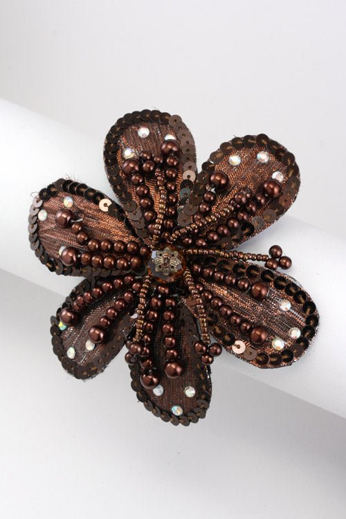Sequin Flower Convertible Bracelet Scrunchie - Loving It Shop