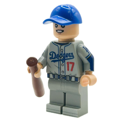 17 Ohtani LA Baseball Player Minifig (Grey Uniform) - Loving It Shop