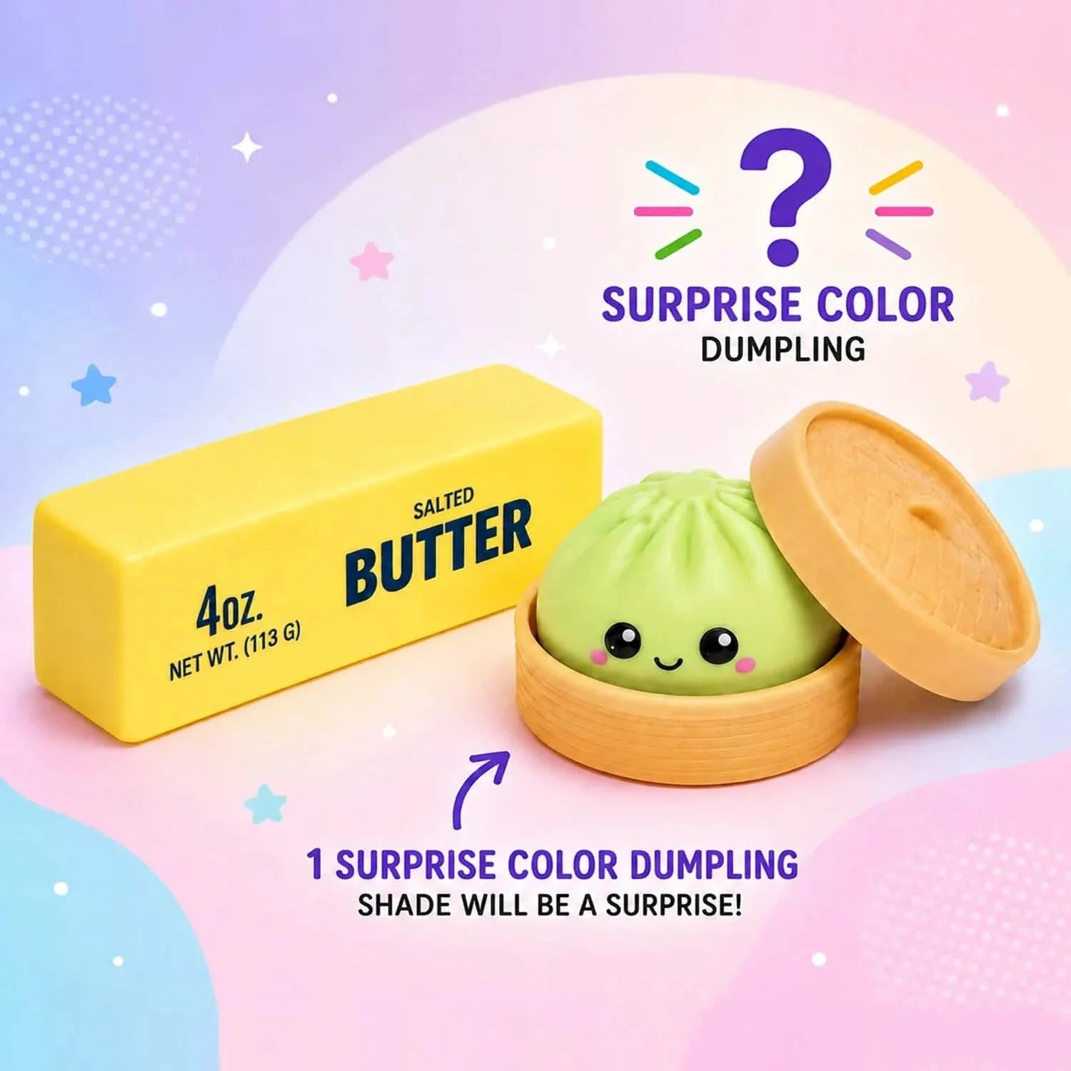 2-Pack: Squishy Dumpling &amp; Butter Combo Pack – Slow Rising Fidget Toys
