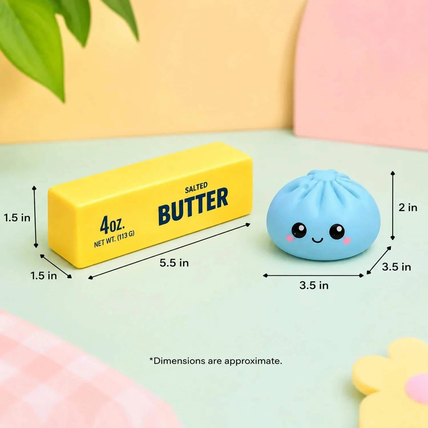2-Pack: Squishy Dumpling &amp; Butter Combo Pack – Slow Rising Fidget Toys