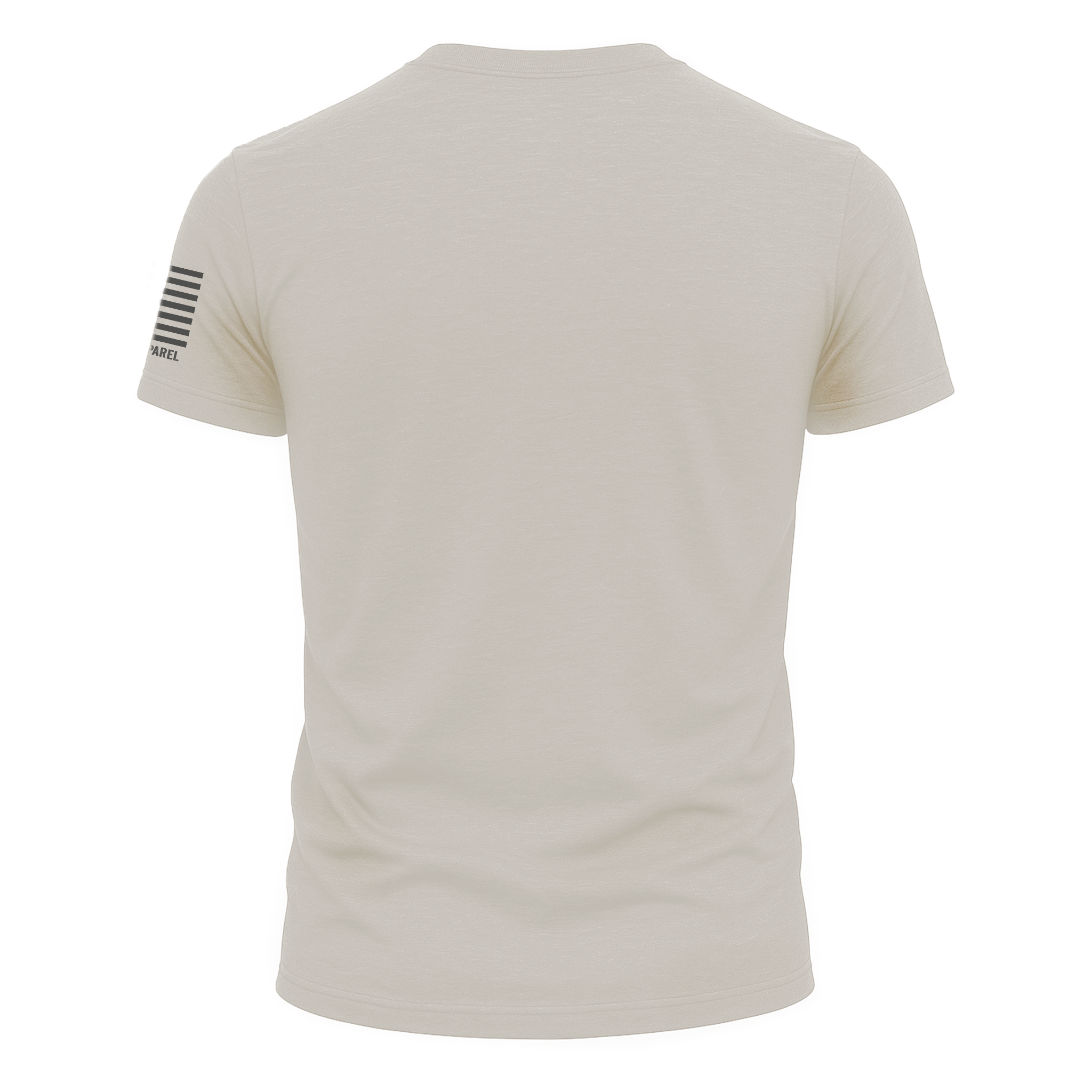 Bourbon &amp; Backstraps Tee Sand shown from the back, featuring a soft, breathable fabric for outdoor comfort.