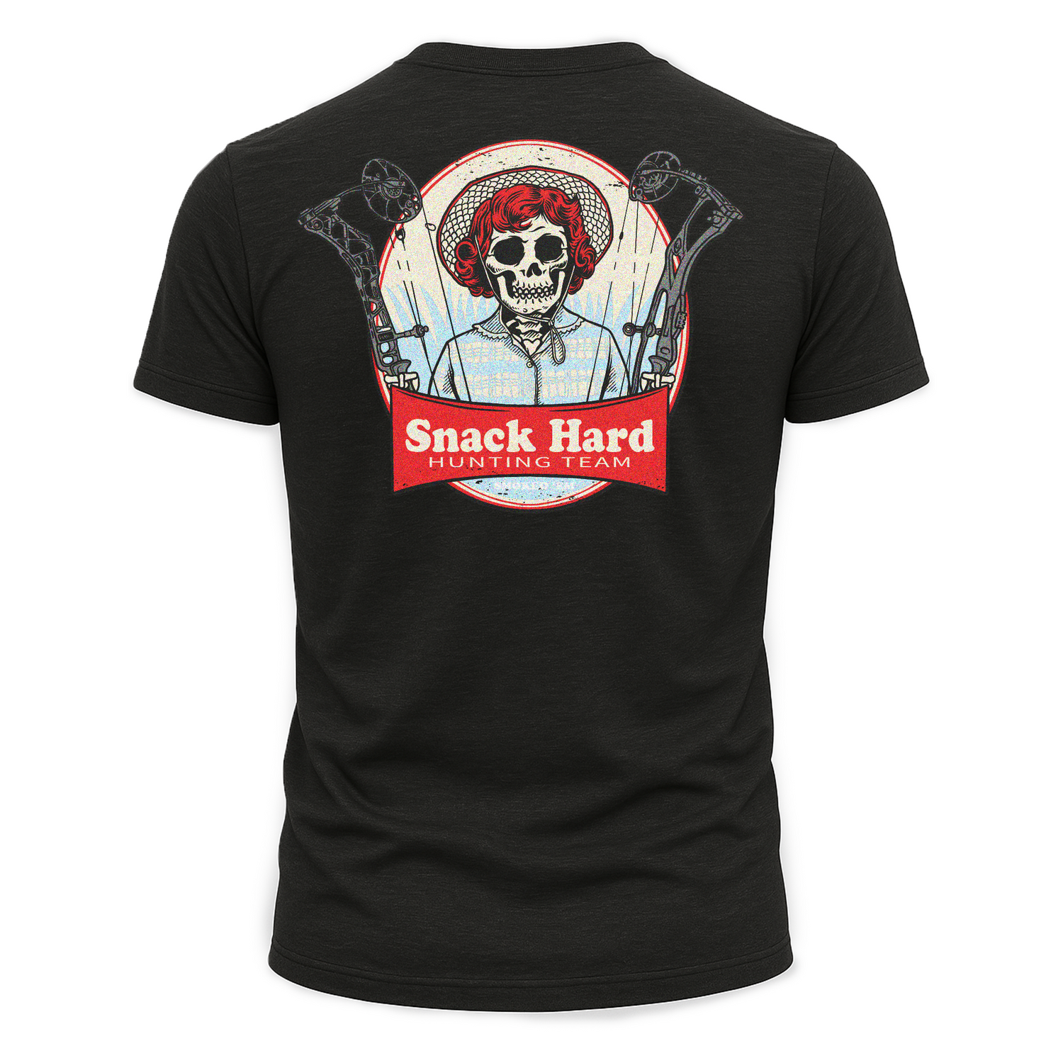 Snack Hard Hunting Team Tee hunting graphic t-shirt with outdoor lifestyle design