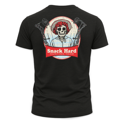 Snack Hard Hunting Team Tee hunting graphic t-shirt with outdoor lifestyle design