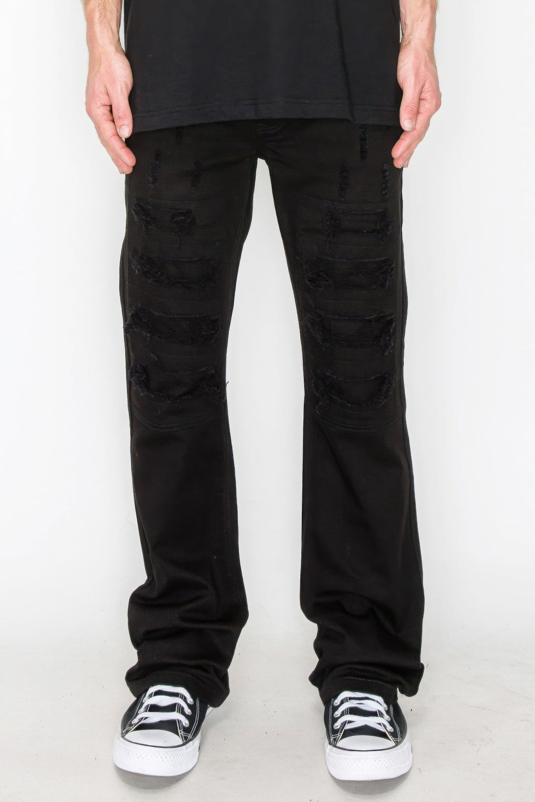 Bootcut Rip &amp; Repair Colored Jeans