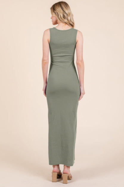 Sleeveless Rib Maxi Dress