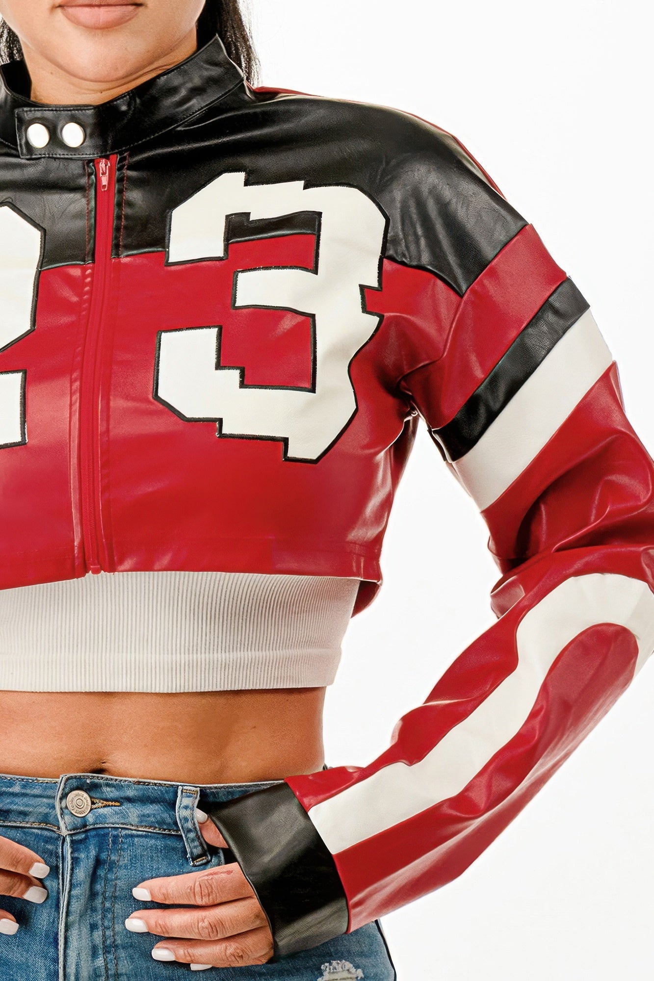 Cropped Moto Jacket