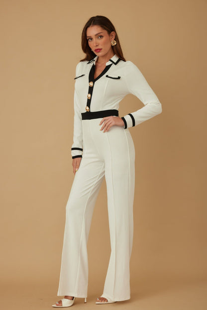 Button Trio Jumpsuit