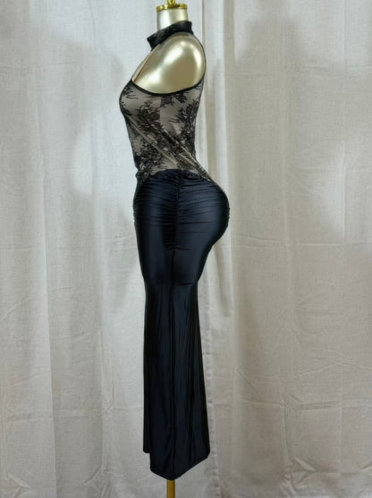Crimson Lace Hourglass Dress