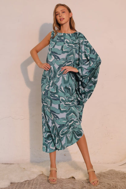Chasing Petals One Sleeve Dress