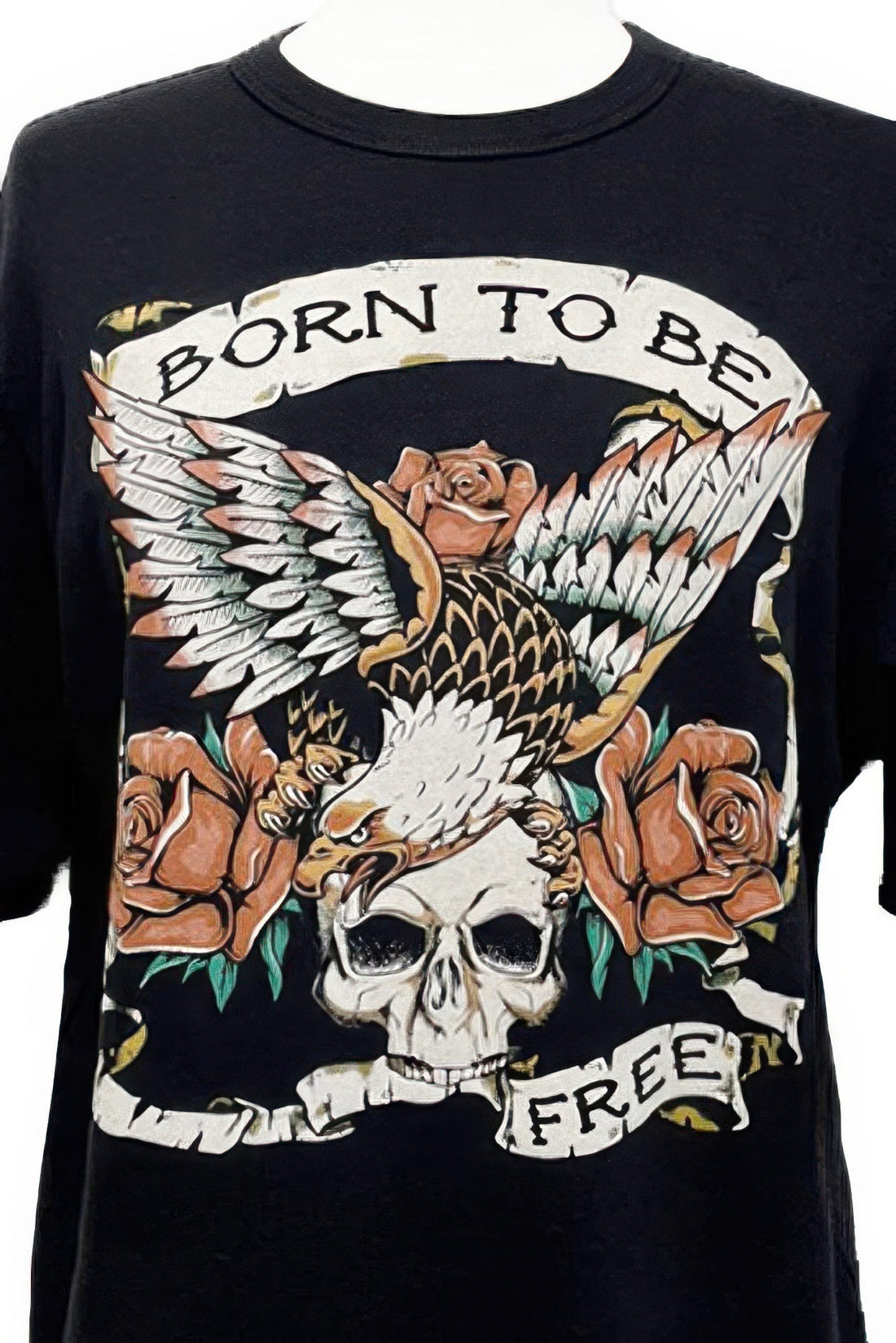 Born To Be Free Skull Graphic Cotton Boxy Top
